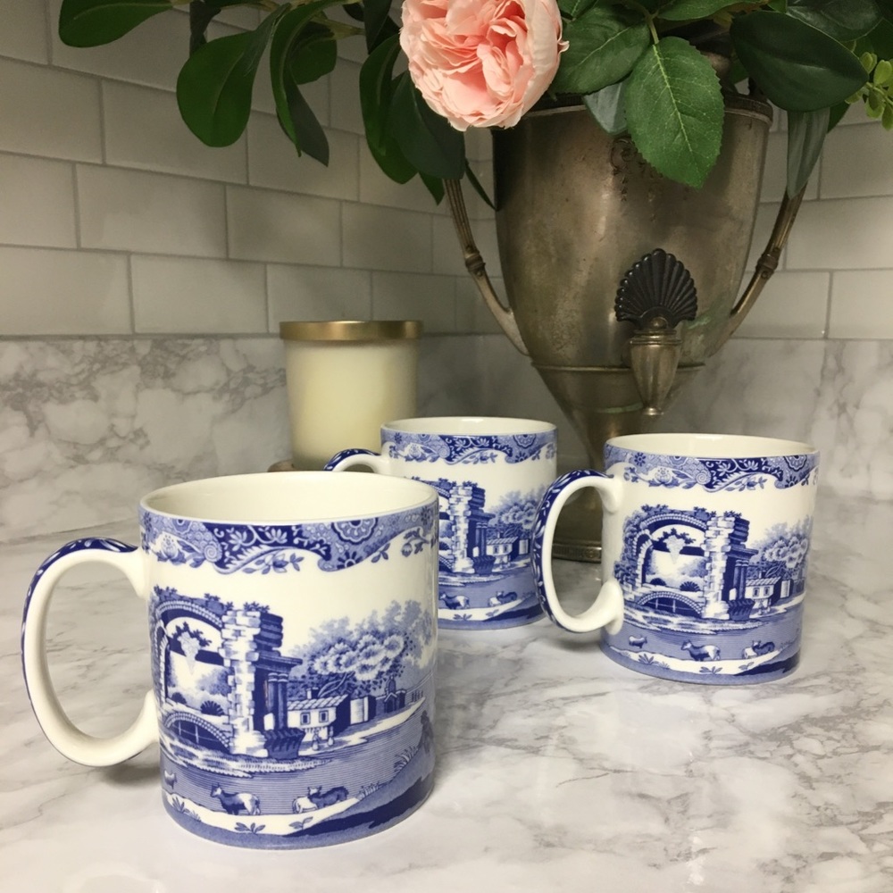 Spode Blue Italian Coffee Cups (3)
